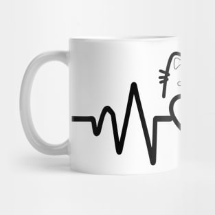 Cat Heartbeat Mug